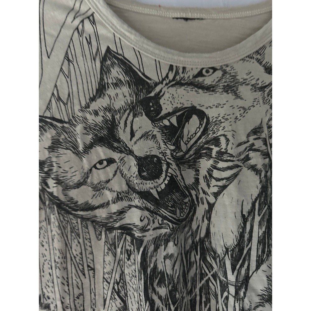 Big bad wolf and red riding hood themed Long Sleeved Sweater M - Picture 2 of 8